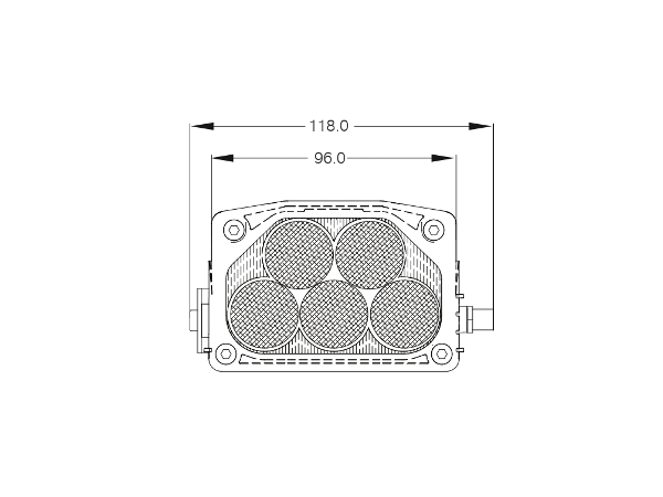 AR-040 Dimensions du projecteur ATEX SpotLED 